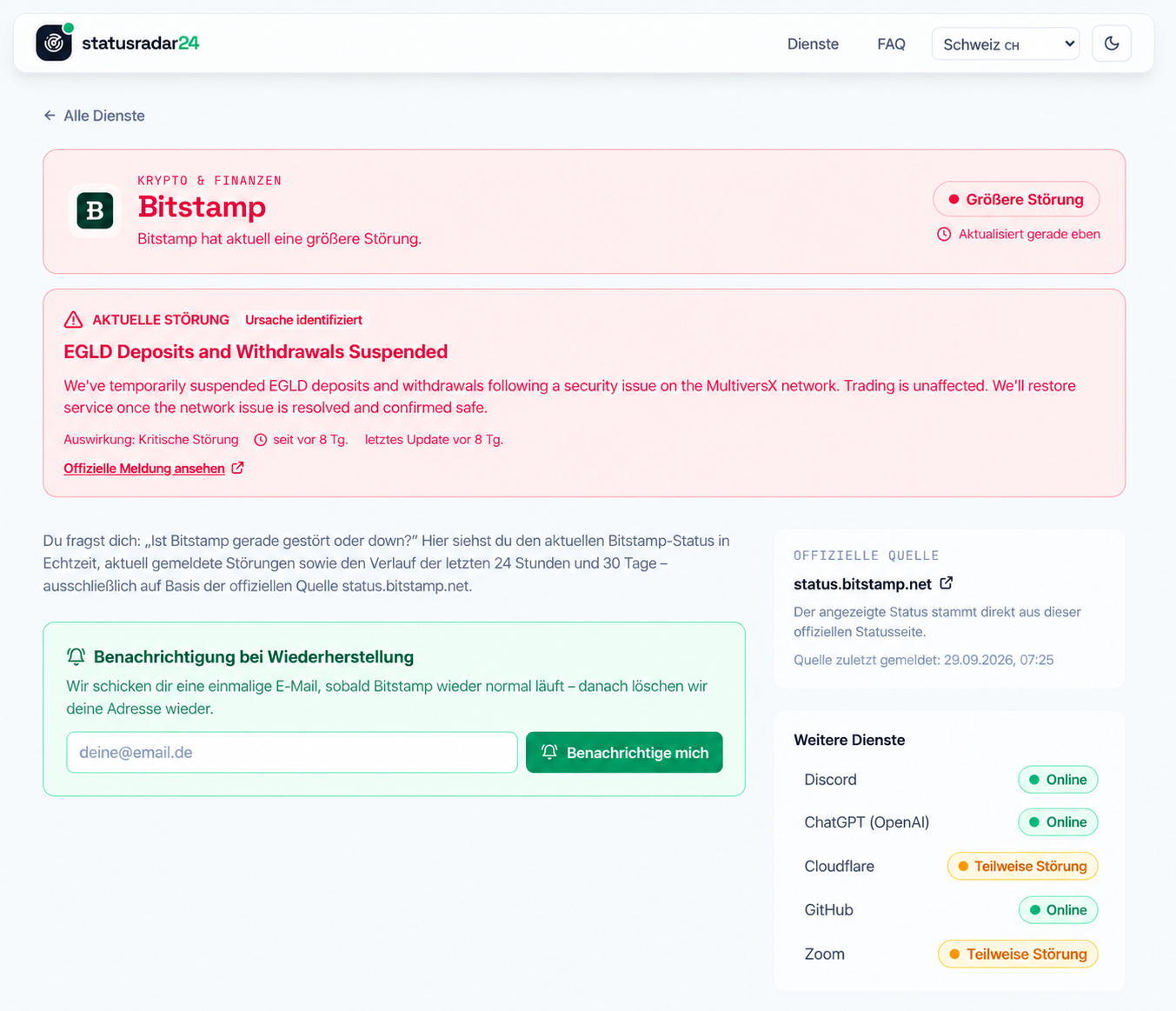 statusradar24.com Screenshot 1